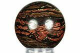 Polished Tiger Iron Stromatolite Sphere - Billion Years #311594-1